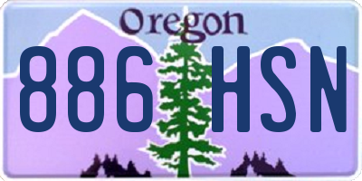 OR license plate 886HSN