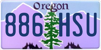 OR license plate 886HSU