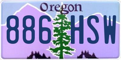 OR license plate 886HSW