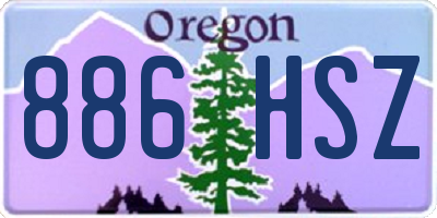 OR license plate 886HSZ