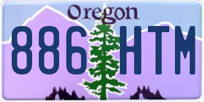 OR license plate 886HTM