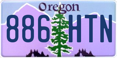 OR license plate 886HTN