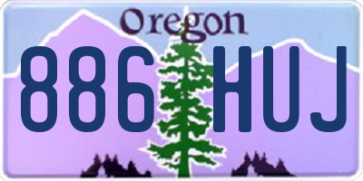 OR license plate 886HUJ