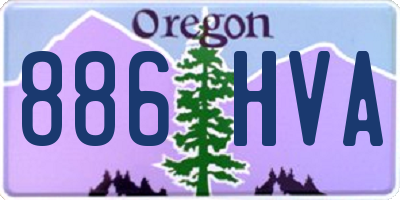 OR license plate 886HVA