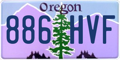 OR license plate 886HVF