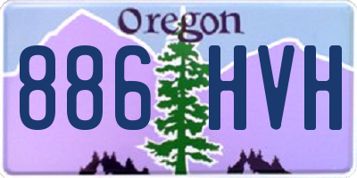OR license plate 886HVH