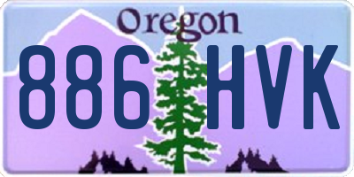 OR license plate 886HVK