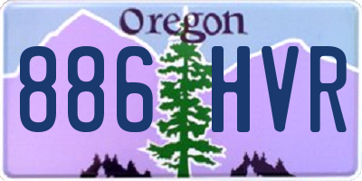OR license plate 886HVR