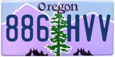 OR license plate 886HVV