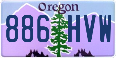 OR license plate 886HVW