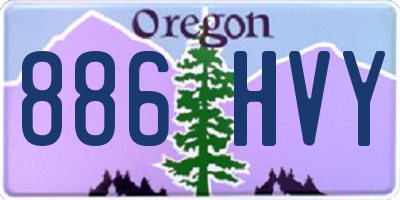 OR license plate 886HVY
