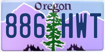 OR license plate 886HWT
