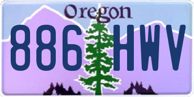 OR license plate 886HWV