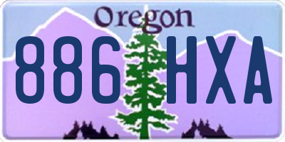 OR license plate 886HXA