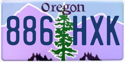 OR license plate 886HXK