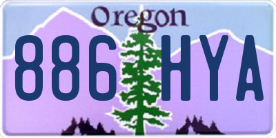 OR license plate 886HYA