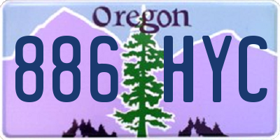 OR license plate 886HYC