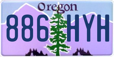 OR license plate 886HYH