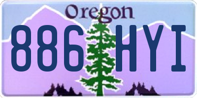OR license plate 886HYI