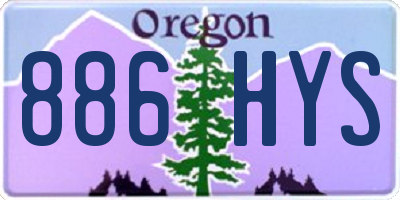 OR license plate 886HYS