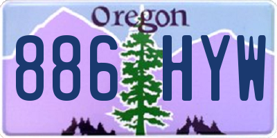 OR license plate 886HYW