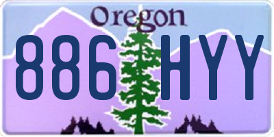 OR license plate 886HYY