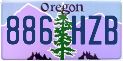 OR license plate 886HZB