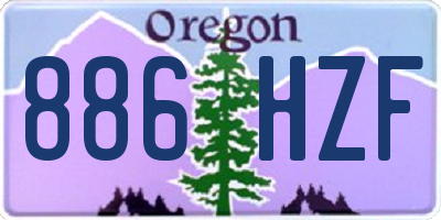 OR license plate 886HZF