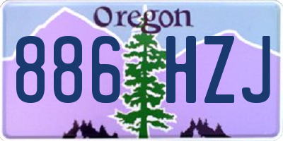 OR license plate 886HZJ