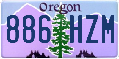 OR license plate 886HZM