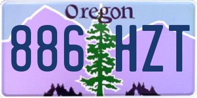 OR license plate 886HZT
