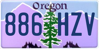 OR license plate 886HZV