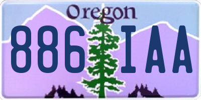 OR license plate 886IAA
