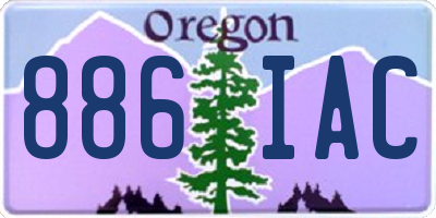 OR license plate 886IAC