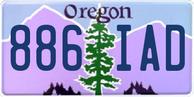 OR license plate 886IAD