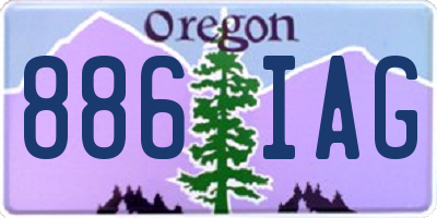 OR license plate 886IAG