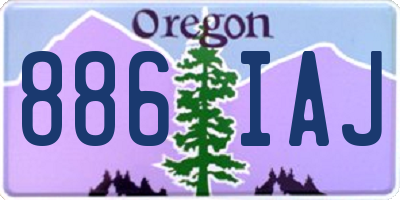 OR license plate 886IAJ