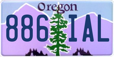OR license plate 886IAL