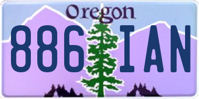 OR license plate 886IAN