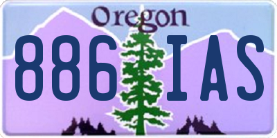 OR license plate 886IAS