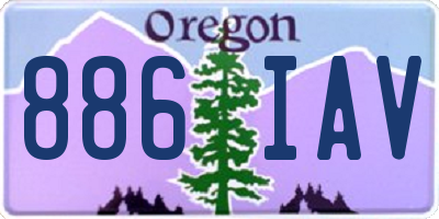 OR license plate 886IAV