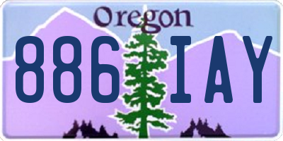 OR license plate 886IAY