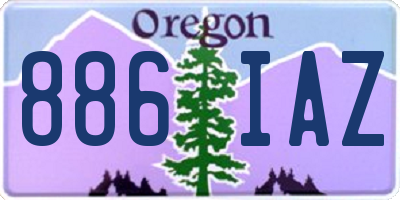 OR license plate 886IAZ