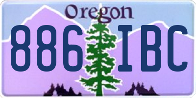 OR license plate 886IBC