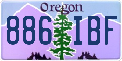 OR license plate 886IBF