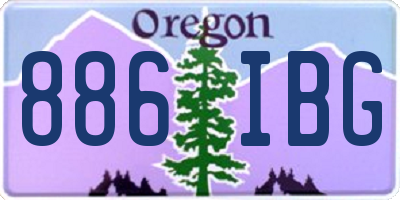 OR license plate 886IBG