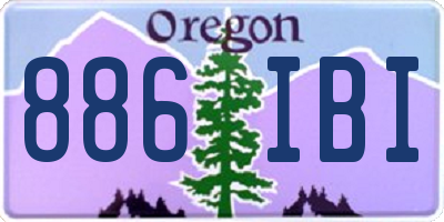 OR license plate 886IBI