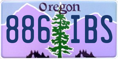 OR license plate 886IBS