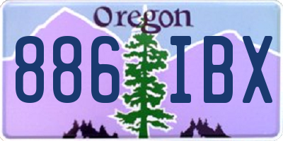 OR license plate 886IBX