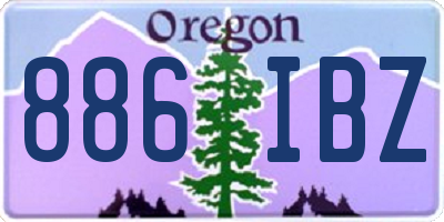OR license plate 886IBZ